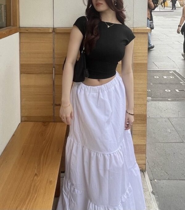 White Maxi Skirt - Image 4