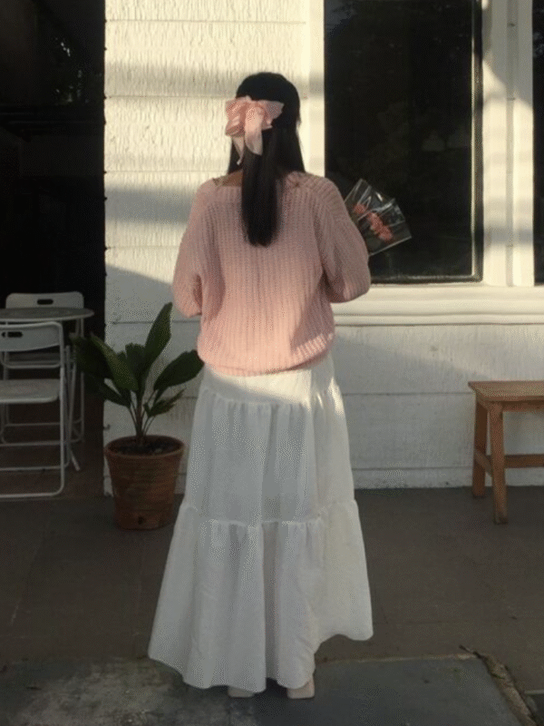 White Maxi Skirt - Image 3